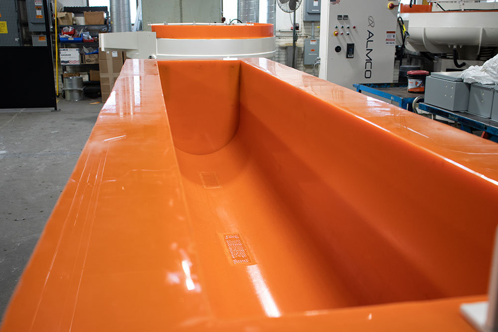 Inside Almco's Finishing machine