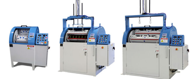 Three state of the art finishing tumblers from MFI.