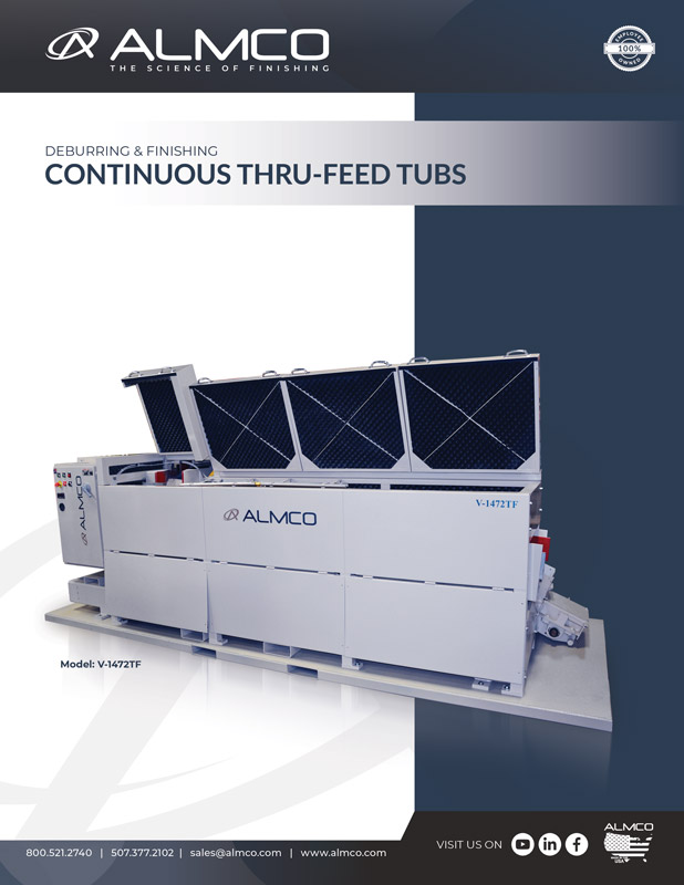 Cover of continuous thru-feed tubs sell sheet.