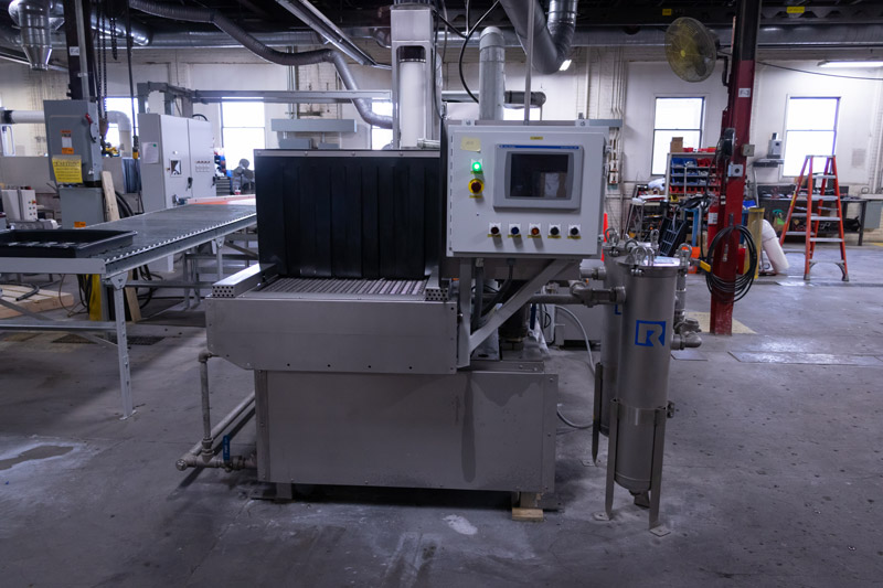 Inline Conveyor Washer with PLC Controls