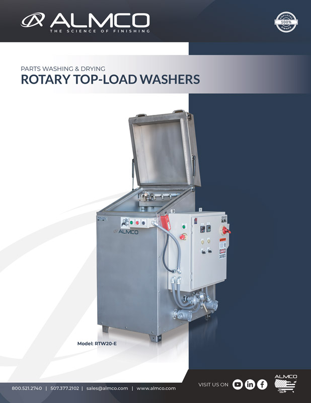 Rotary Top Load Washer Sell Sheet Parts washing and drying rotary top-load washers.