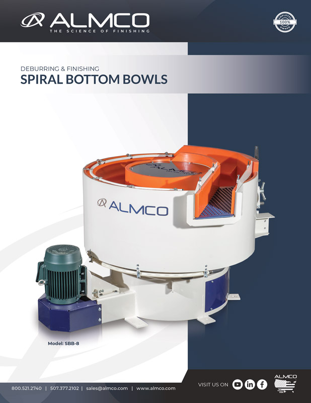 Spiral Bottom Bowl Sell Sheet Deburring and finishing spiral bottom bowls.