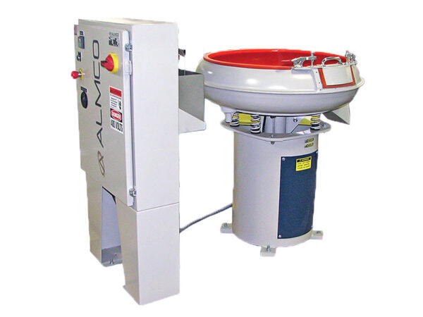 original round bowl Rotary Parts Washers have a front loading system and are adaptable for continuous cleaning of parts.